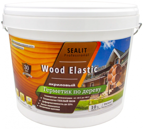 Купить ГЕРМЕТИК - Sealit Wood Elastic для работы с деревянными материалами 10 л в Туле, Тульская область
